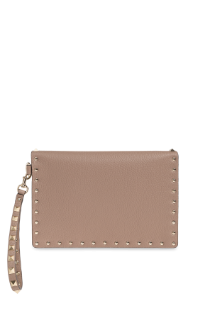 Valentino Garavani Leather studded clutch