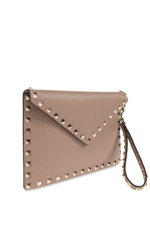 Valentino Garavani Leather studded clutch