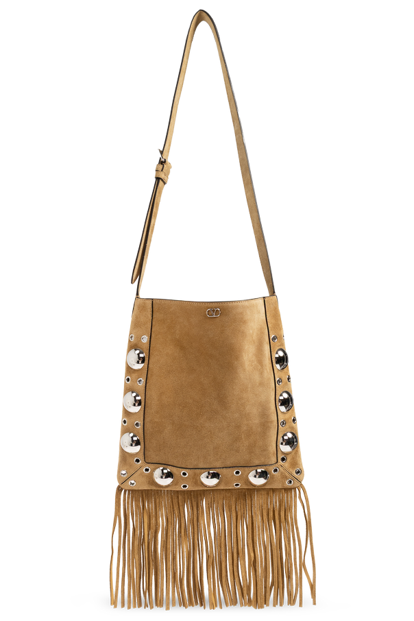 Suede bag with fringes od Valentino Garavani