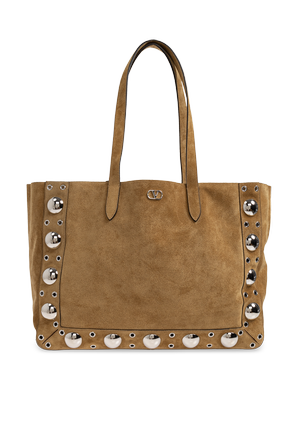 Suede bag with studs