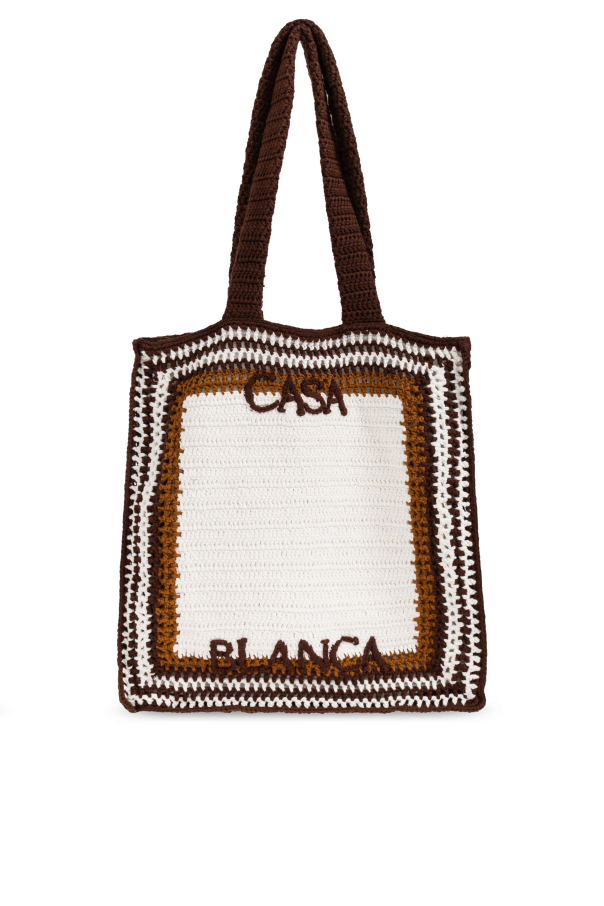 Crocheted bag with logo od Casablanca