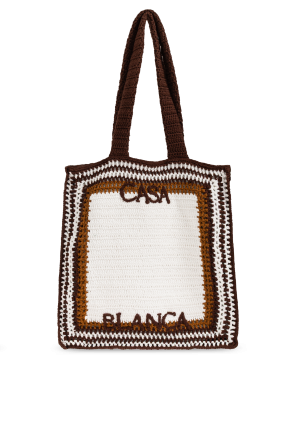 Crocheted bag with logo