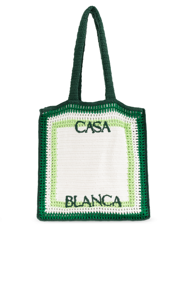 Crocheted bag with logo od Casablanca