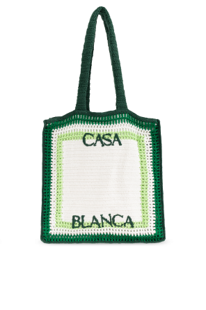 Crocheted bag with logo