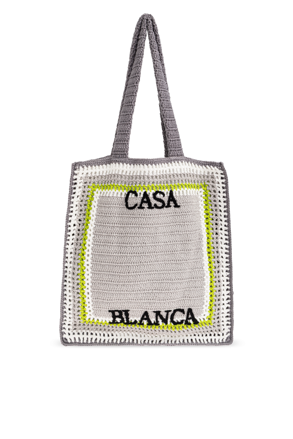 Crocheted bag with logo od Casablanca