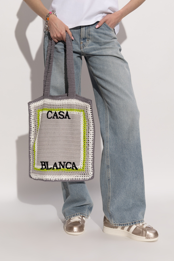 Casablanca Torba szydełkowana z logo