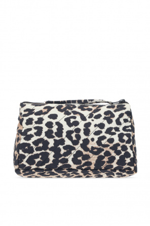 Ganni Wash bag While with animal motif