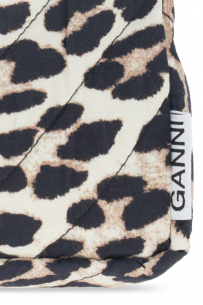 Ganni Wash bag While with animal motif