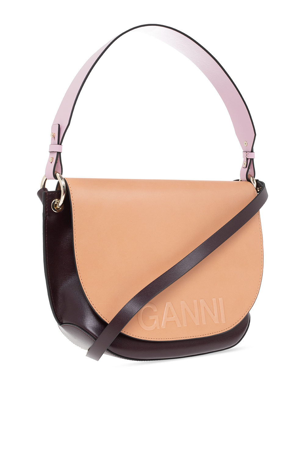 Ganni Shoulder bag cotton-blend with logo