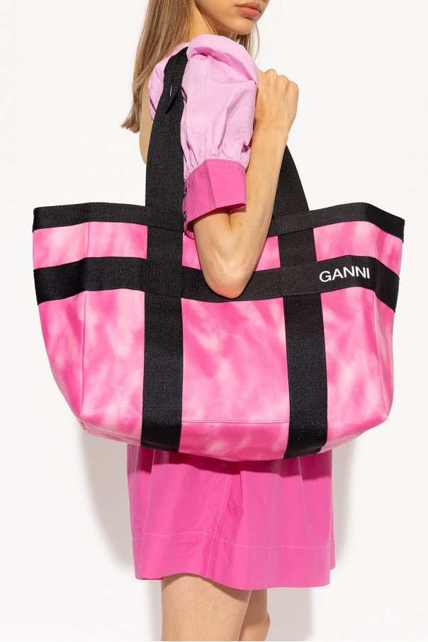 Ganni Patterned shopper bag