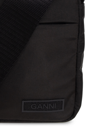 Ganni Shoulder georgia bag with logo