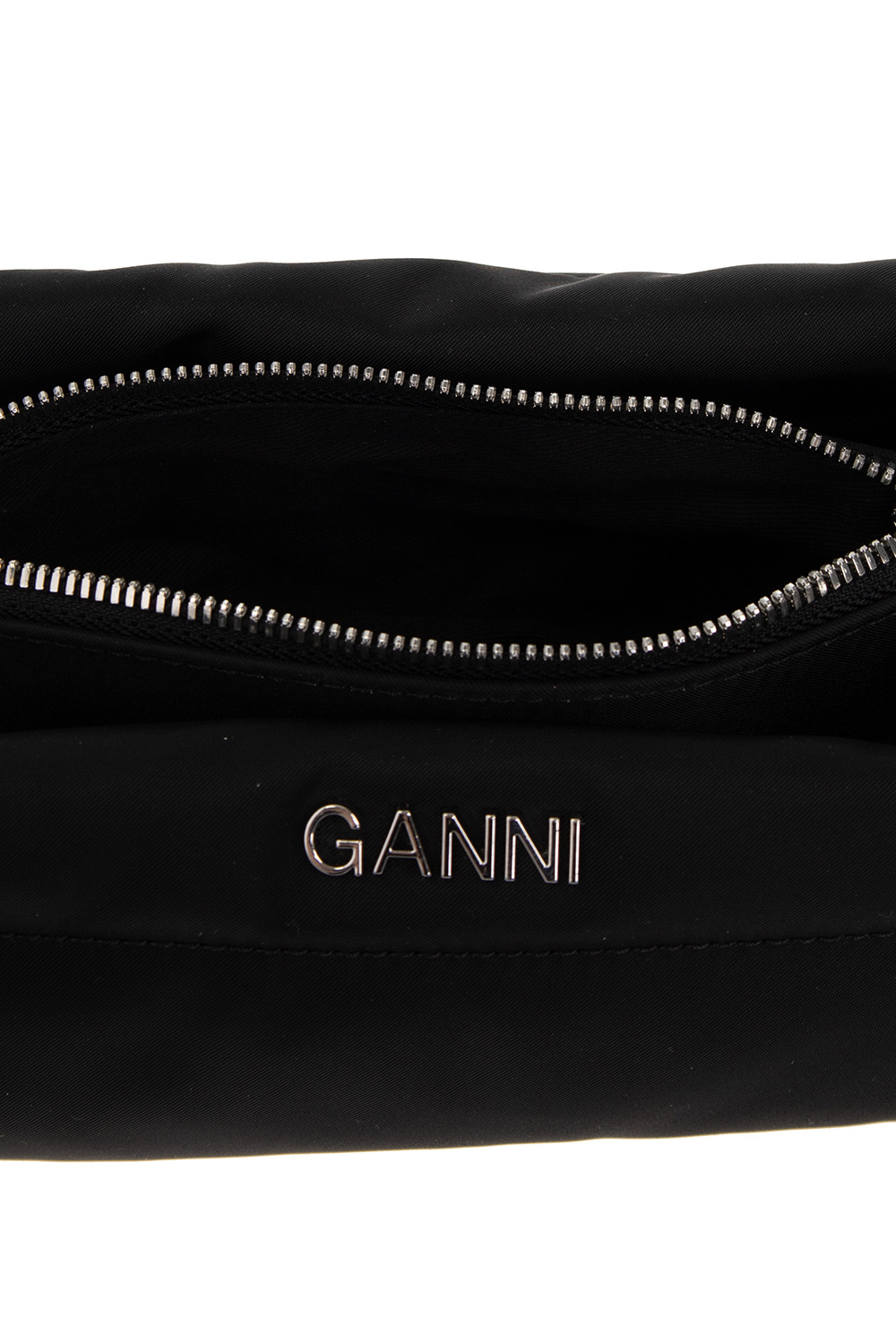 Ganni Shoulder Python bag with logo