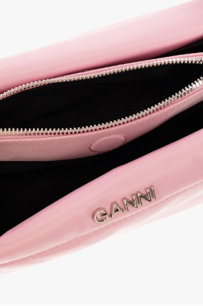 Ganni Shoulder Patterned bag with logo