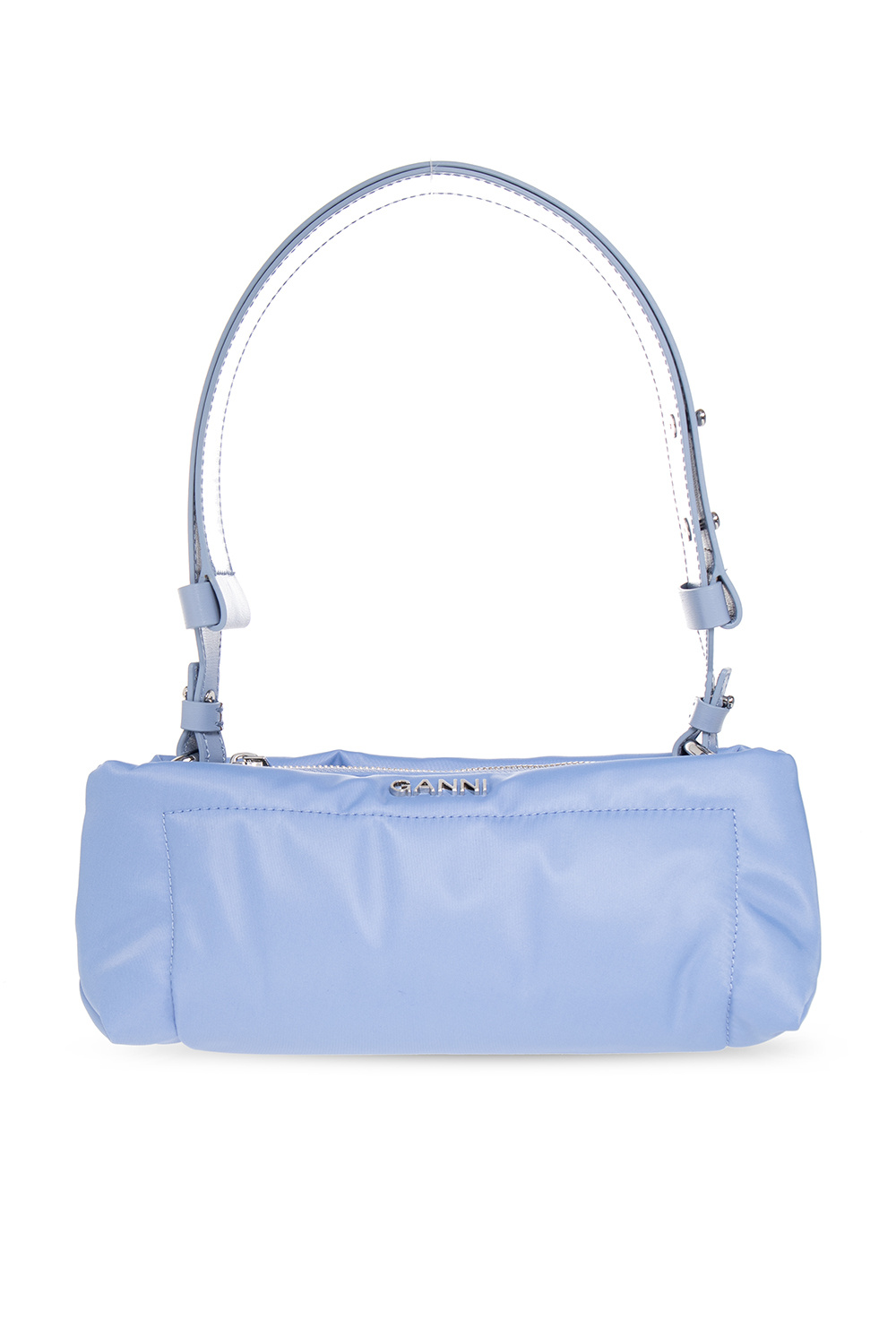 Ganni high-shine zipped tote