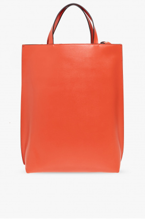 Ganni Leather shopper Label bag