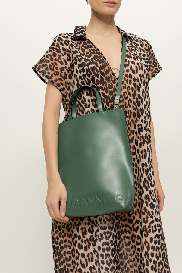 Ganni Leather shopper bag