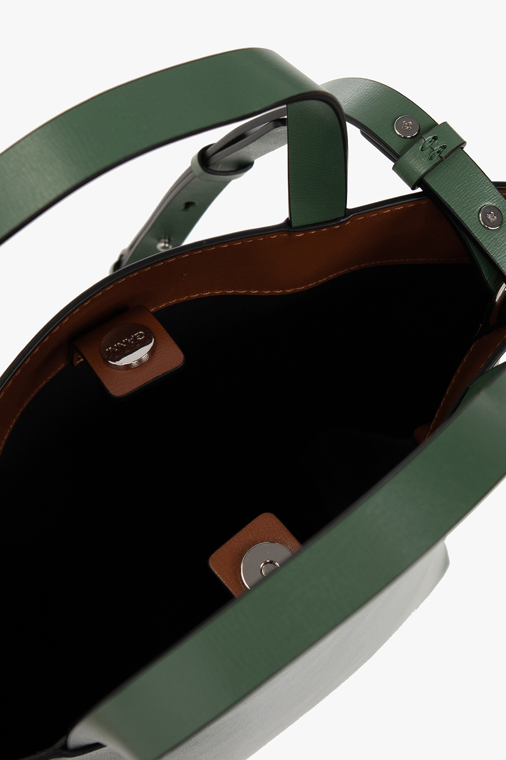 Ganni Leather shopper camera bag