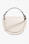 two-tone leather shoulder bag White