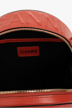Ganni Bb Logo Printed Tote Bag