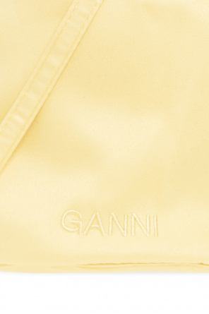 Ganni Versace Jeans Couture logo-plaque pleated tote bag