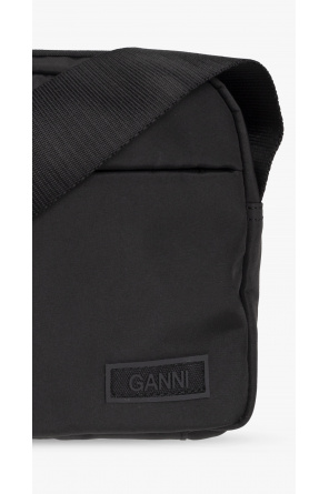Ganni Themoirè ruched shoulder bag