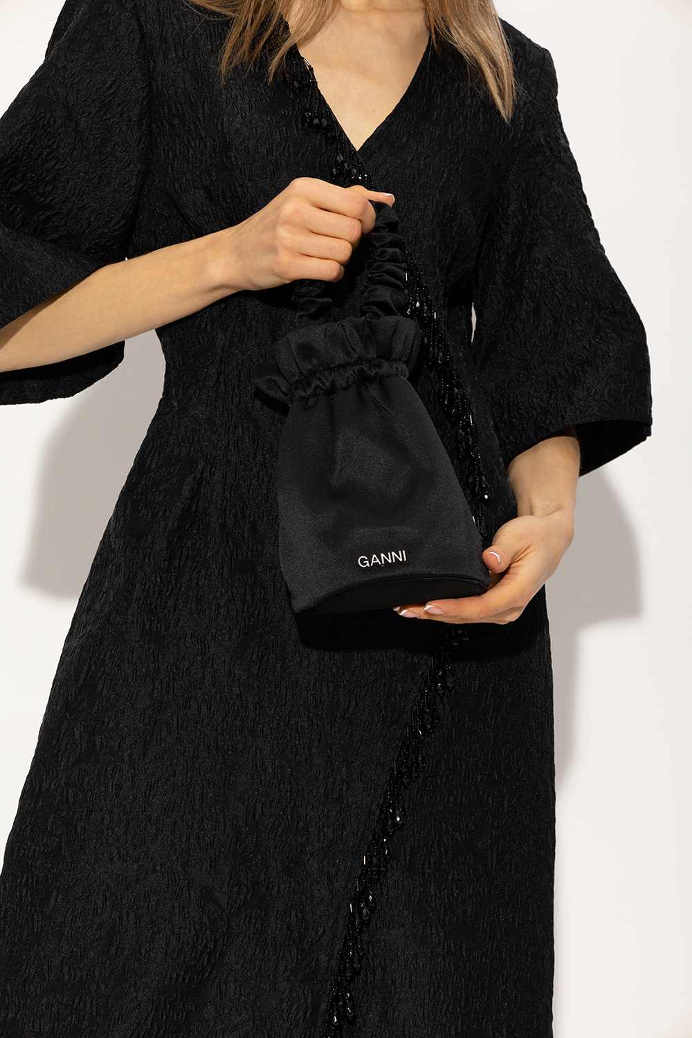 Ganni Shoulder Die bag with logo