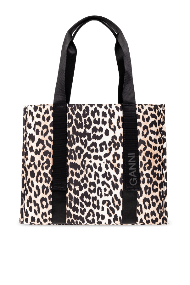 Ganni Shopper bag with animal motif