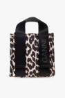 Ganni Shoulder bag with leopard print