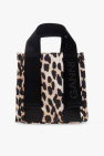 Ganni Shoulder bag with leopard print