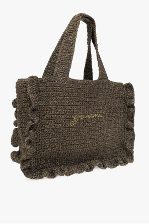 Ganni Shopper Essentials bag with logo