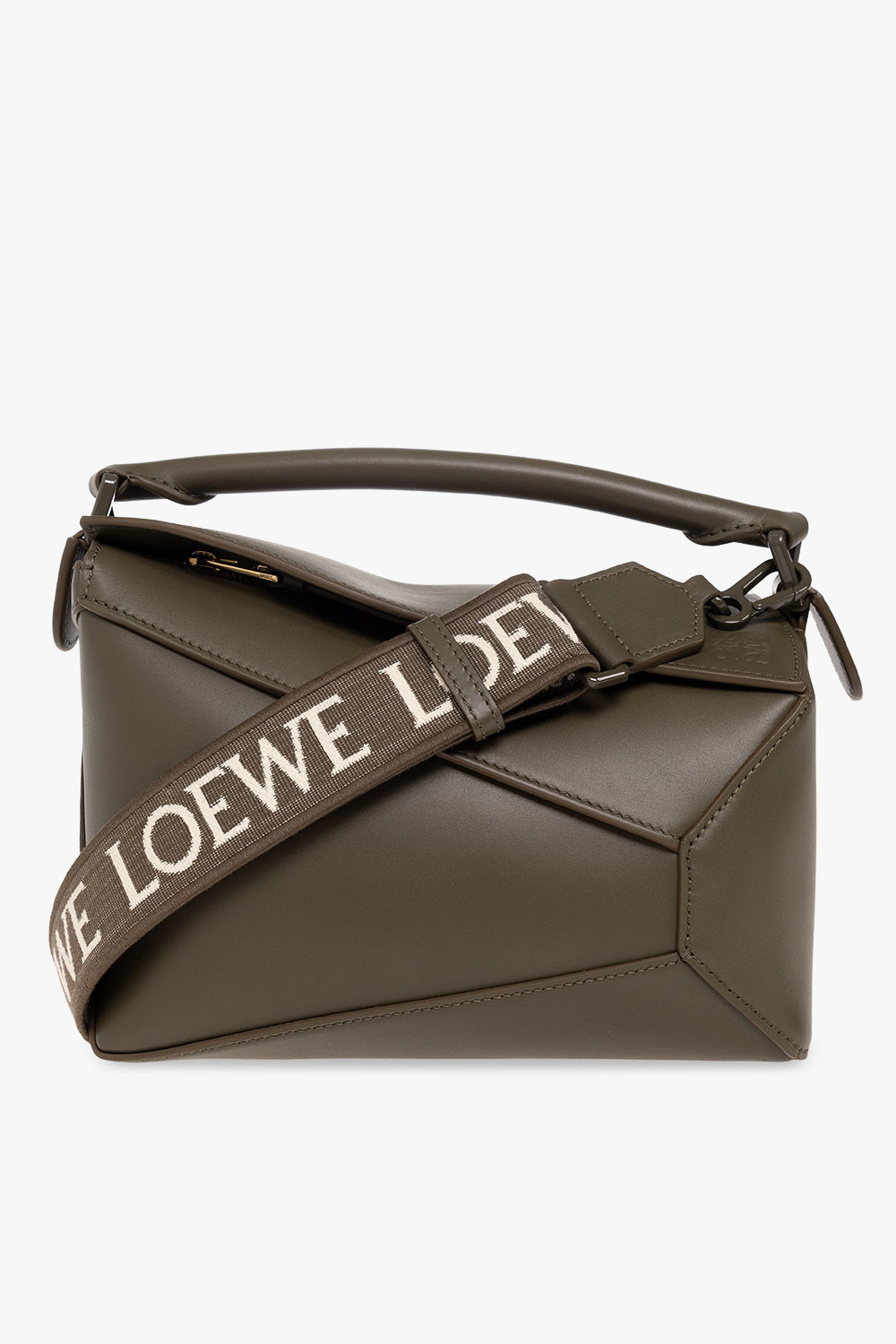 Loewe Small Puzzle Satin Leather Shoulder Bag