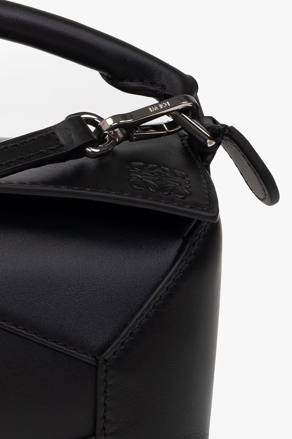 LOEWE Puzzle Small Smooth Leather Bag in Black