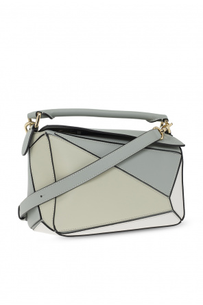 Green Puzzle small leather cross-body bag, LOEWE