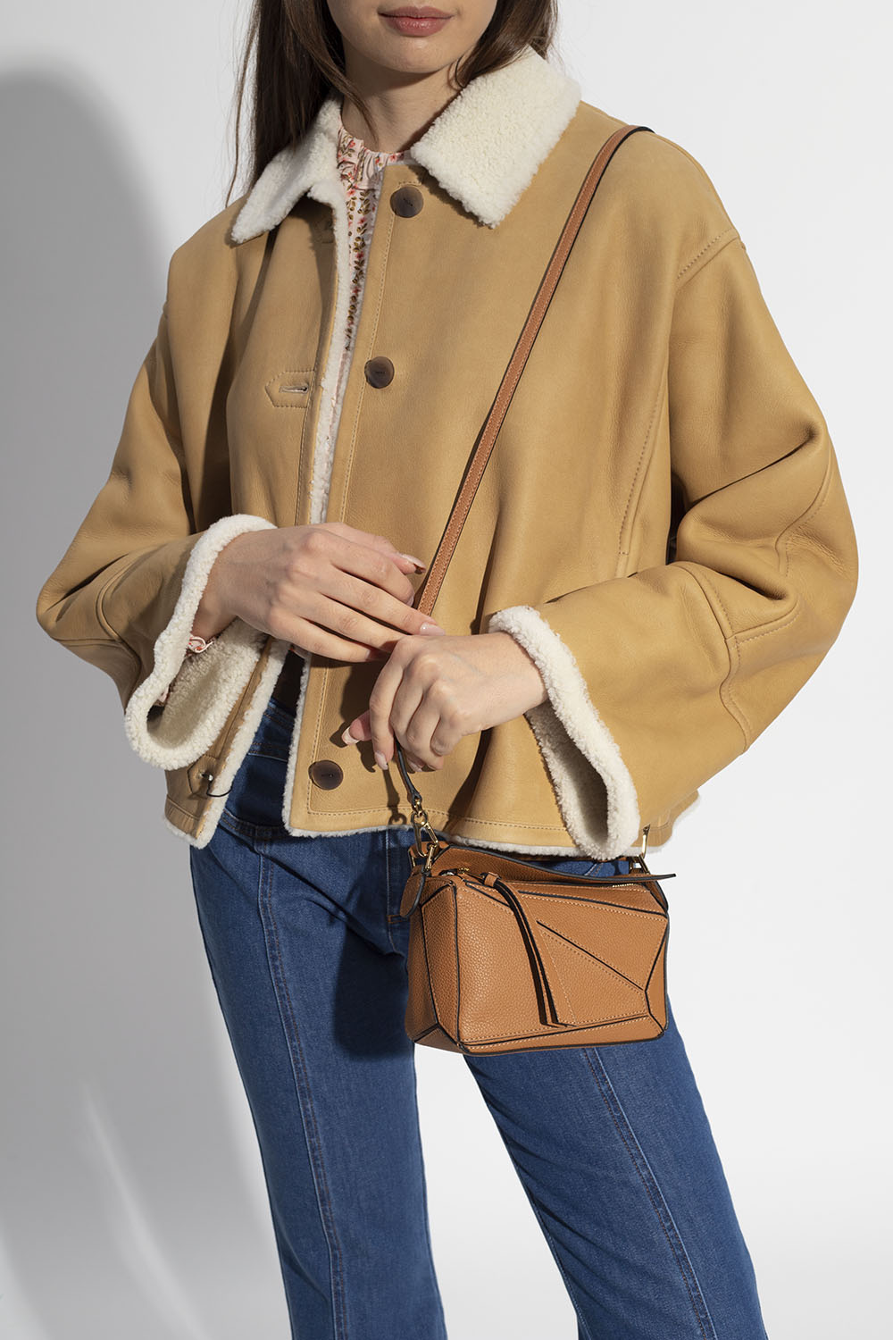 Women's Small Puzzle bag in shearling, LOEWE