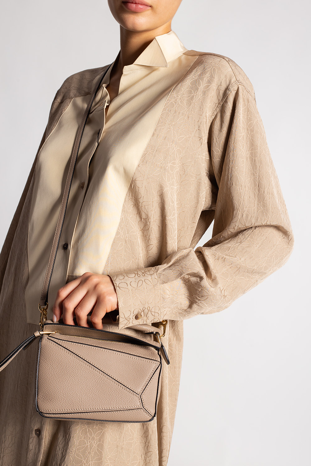 Loewe Women's 'Puzzle Mini' Shoulder Bag - Brown - Shoulder Bags
