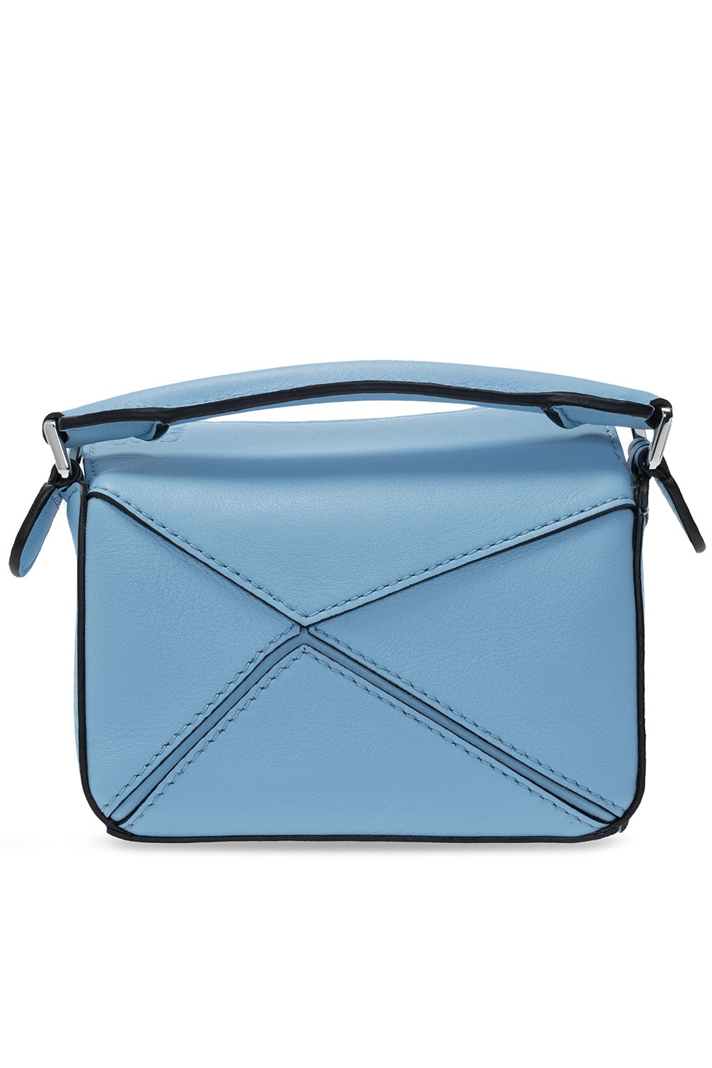 Loewe Puzzle Nano Leather Shoulder Bag In Blue