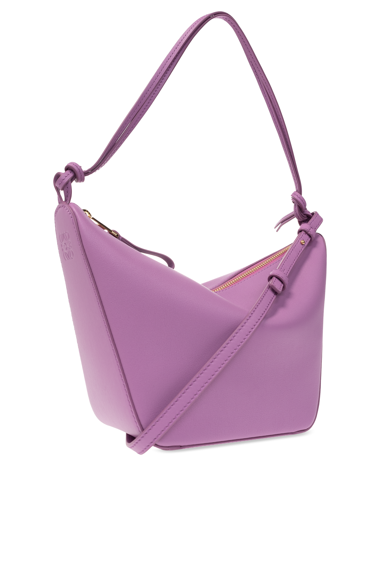  Compact Hammock Mauve Leather Bag , One Size For female(Purple)