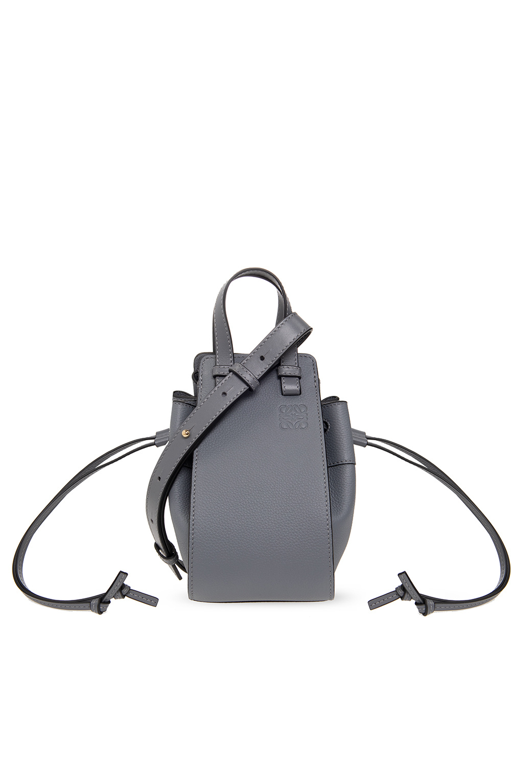 Loewe Hammock Mini Leather Shoulder Bag In Dark Taupe