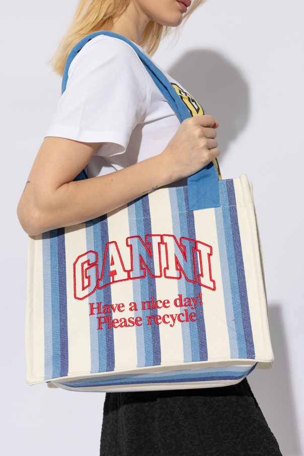 Ganni Shopper bag with logo