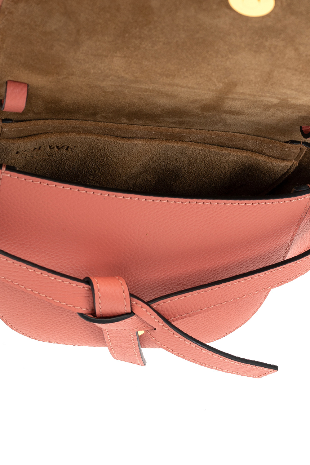 Gate Dual Mini Leather Shoulder Bag in Pink - Loewe