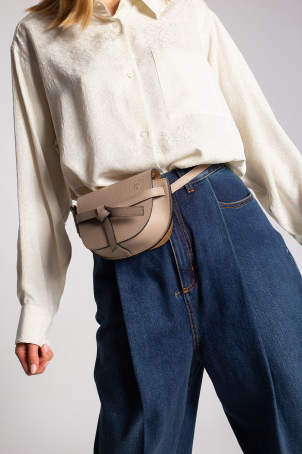 Loewe - Authenticated Gate Handbag - Wicker Beige Plain for Women, Never Worn