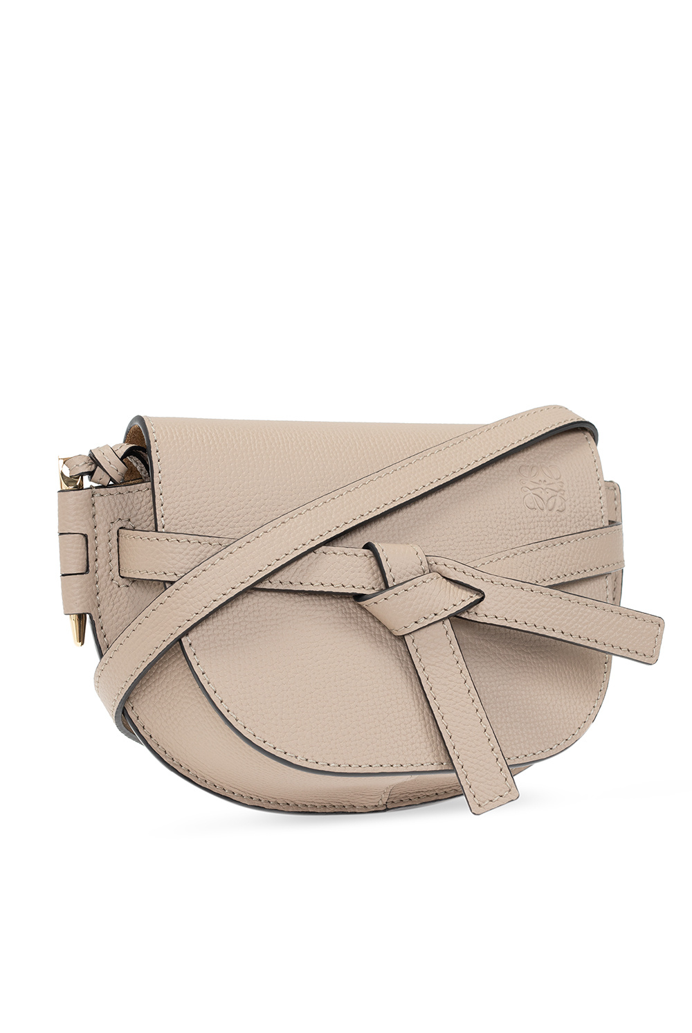 Gate Dual Mini Leather Shoulder Bag in Beige - Loewe