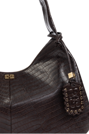 Ganni Schultertasche im „Hobo“-Stil