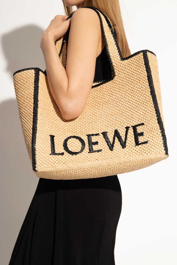 Loewe Loewe Loewe Square Basket Small Rainbow Bag in Black