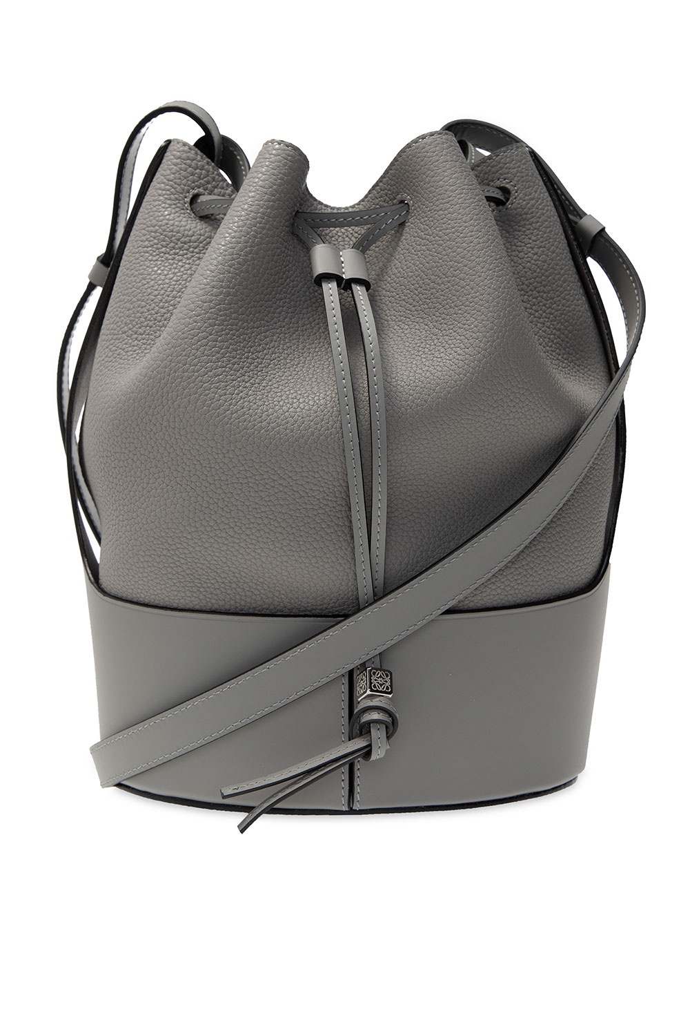 LOEWE black Mini Leather Moulded Bucket Bag