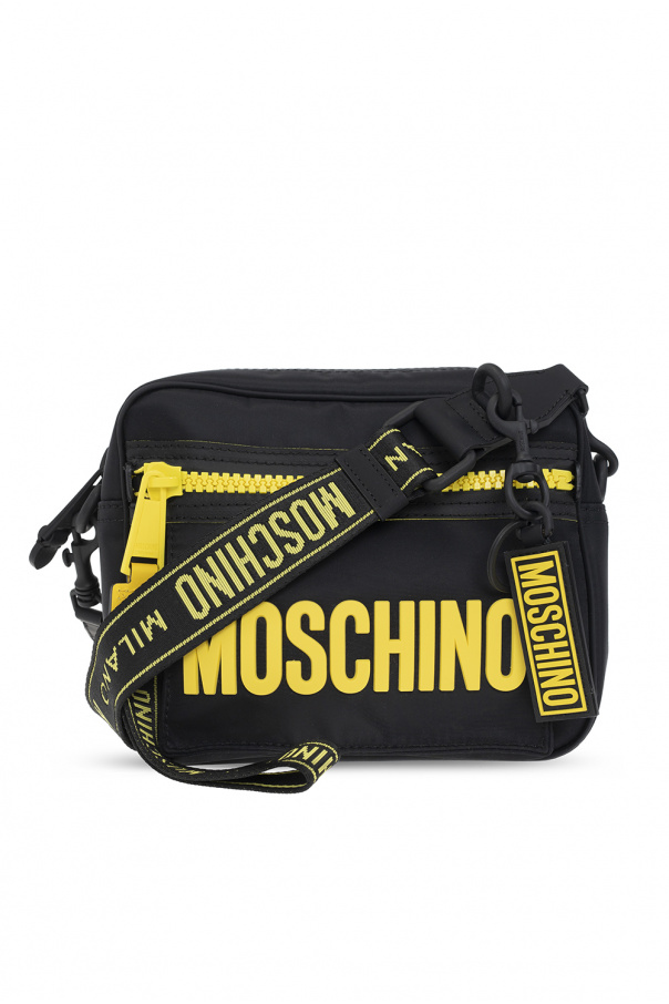 Moschino nano Cap leather messenger bag
