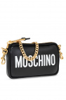Moschino Shoulder Beige bag with logo
