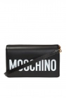 Moschino Fran logo-plaque micro bag clutch Violett
