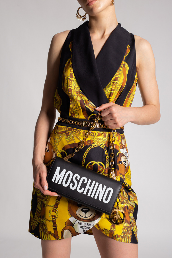 Moschino Shoulder bag moss with logo