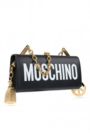 Moschino Dior Miss Dior Promenade shoulder bag in metallic grey glittering leather